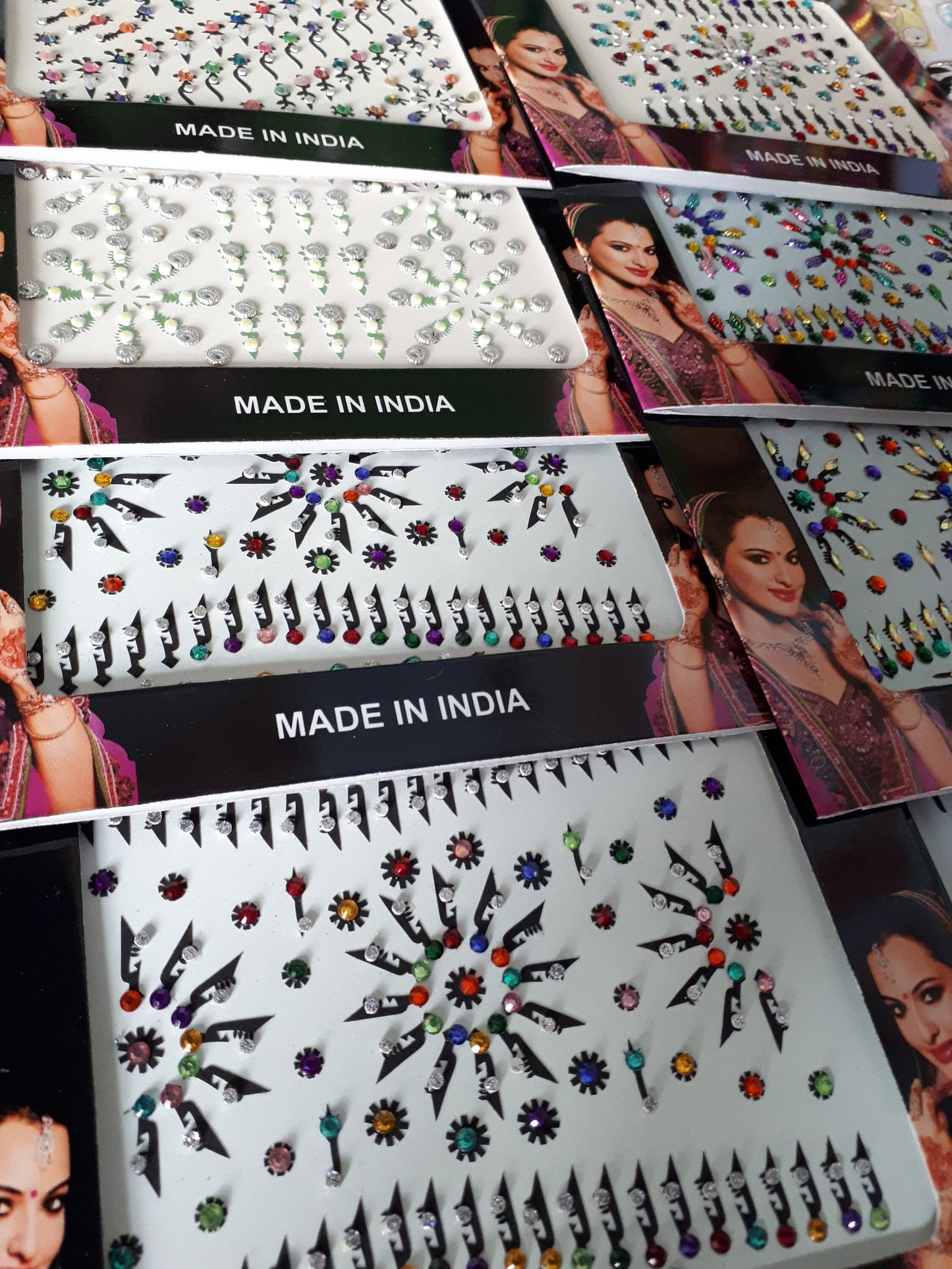 Huge bindi pack mixed colour style self stick festival party rave India Bridal