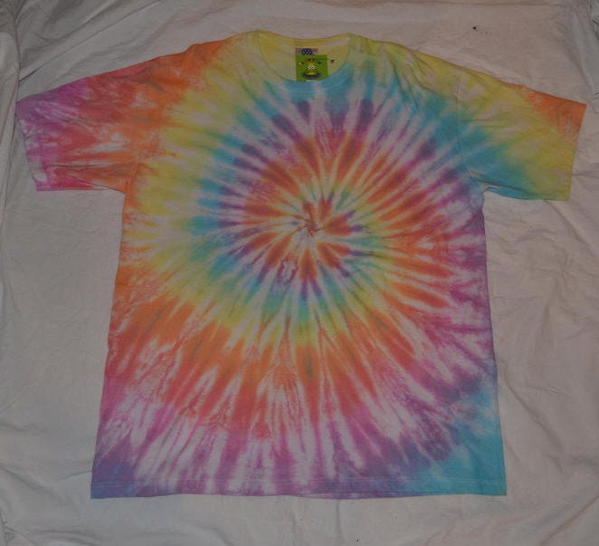 Tie Dye Pastel rainbow spiral T shirt UNISEX S-5XL