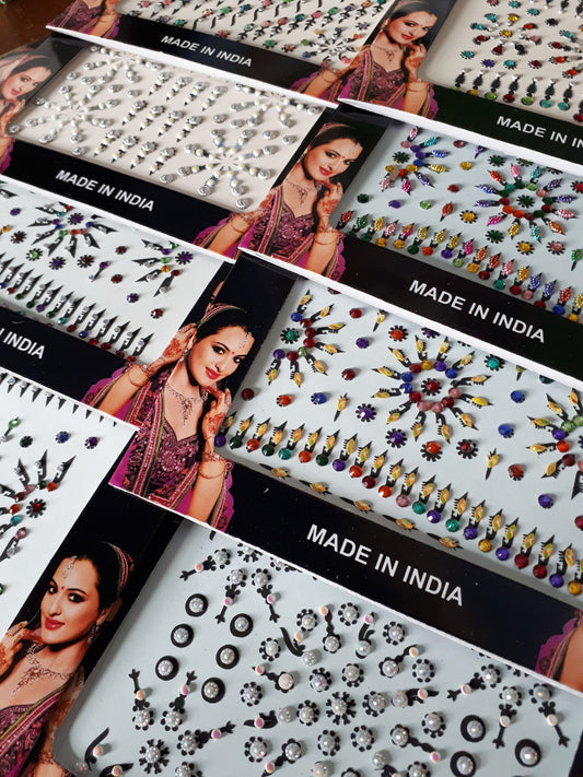 Huge bindi pack mixed colour style self stick festival party rave India Bridal