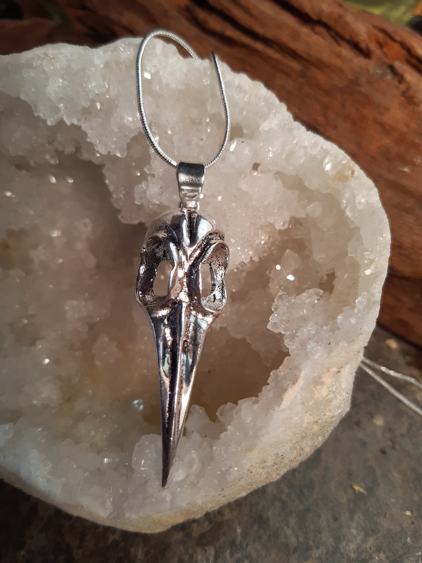 Crow Skull Pendant Wiccan Pagan Bellatrix LeStrange