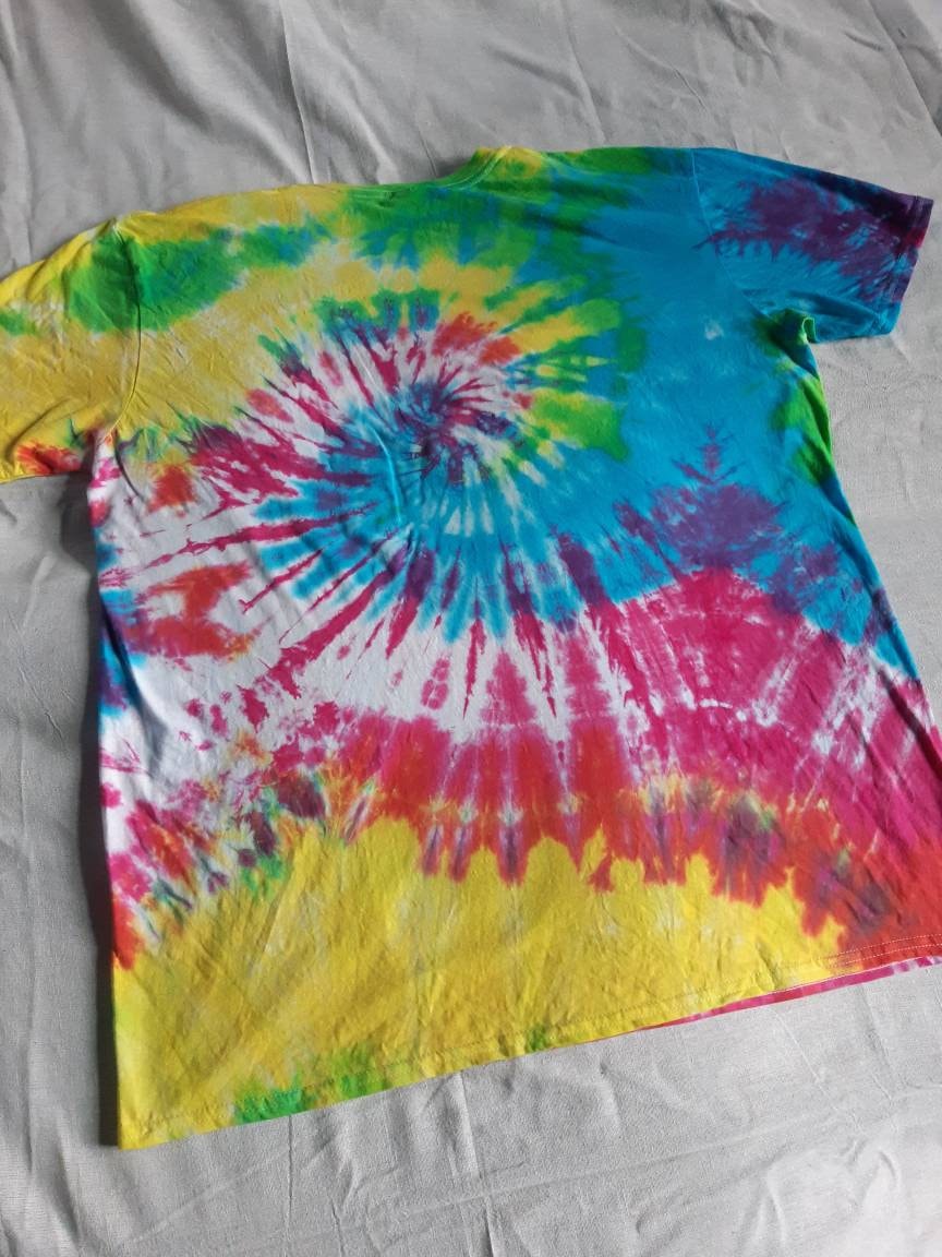 Tie Dye SMILEY face rave T shirt UNISEX S-5XL