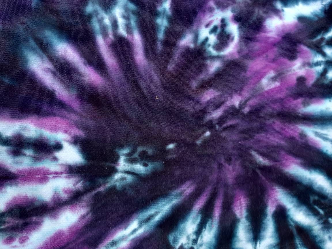 Tie Dye black & purple dark hoodie UNISEX XS-5XL