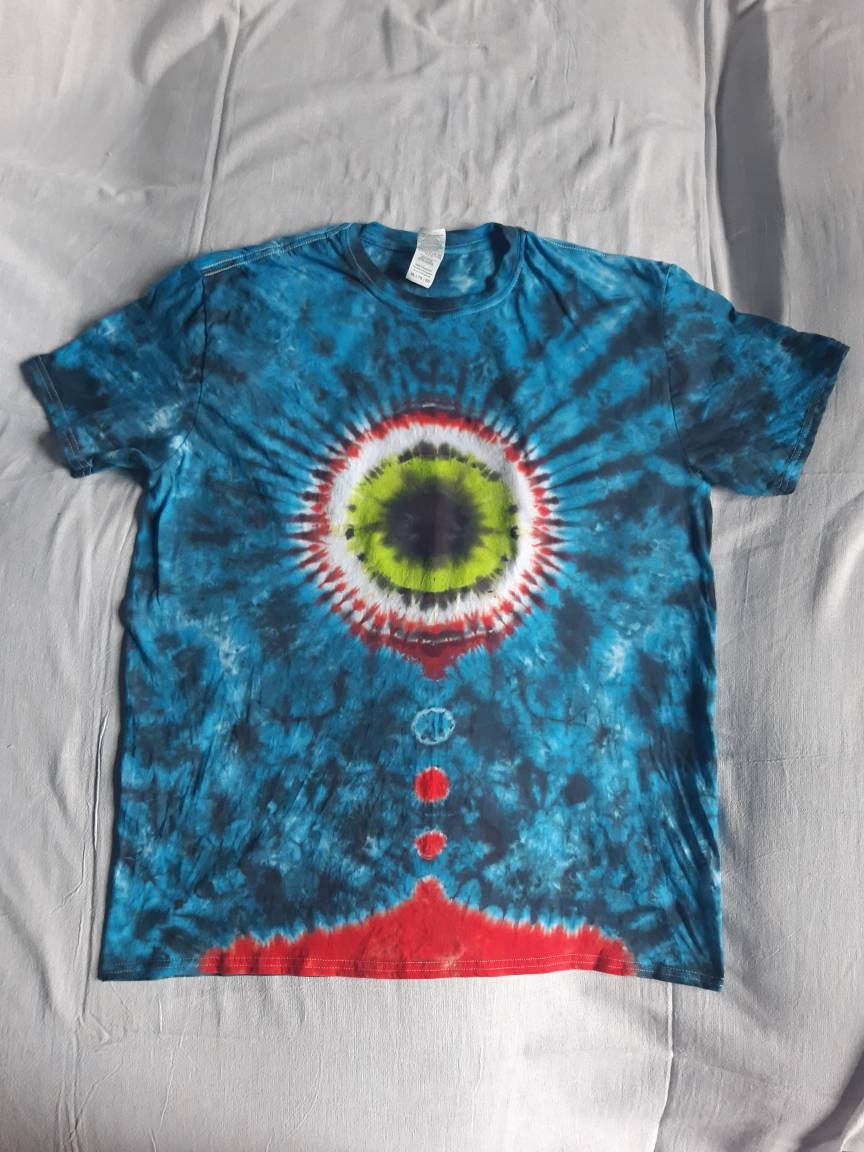 Tie Dye EYEBALL goth tie dye T shirt UNISEX all sizes S-5XL