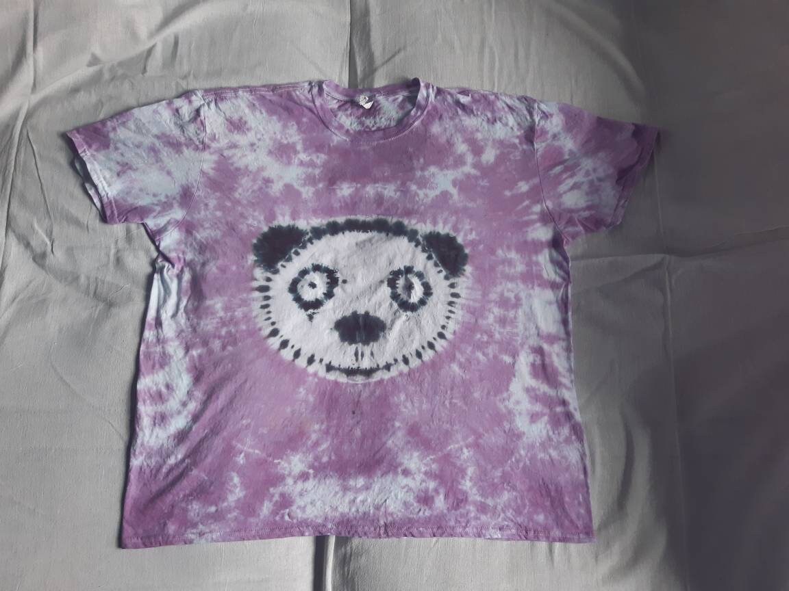 Tie Dye PANDA face tie dye animal T shirt UNISEX S-5XL