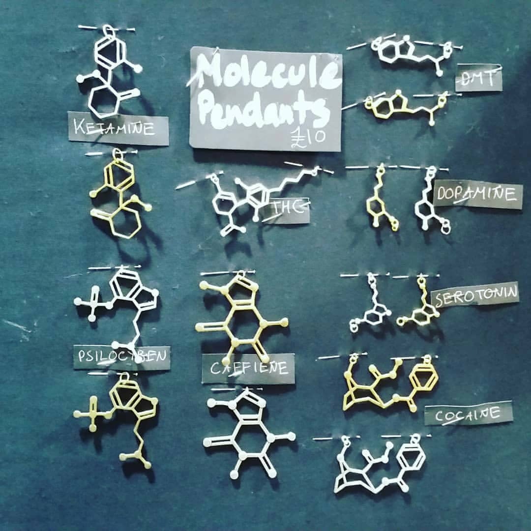 Various Molecule DNA genetic structure pendant necklace