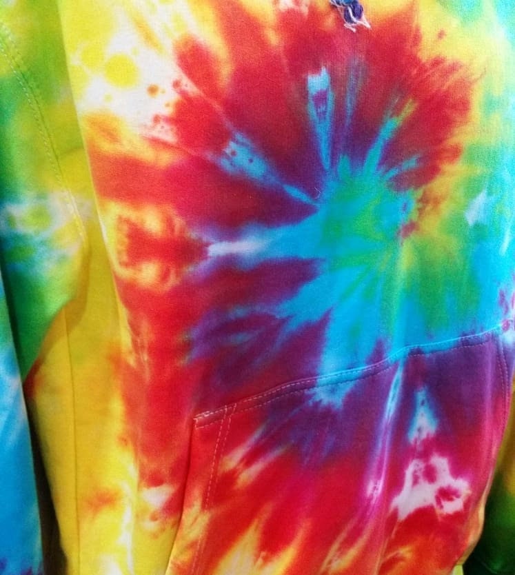 Tie Dye rainbow spiral hoodie UNISEX XS-5XL