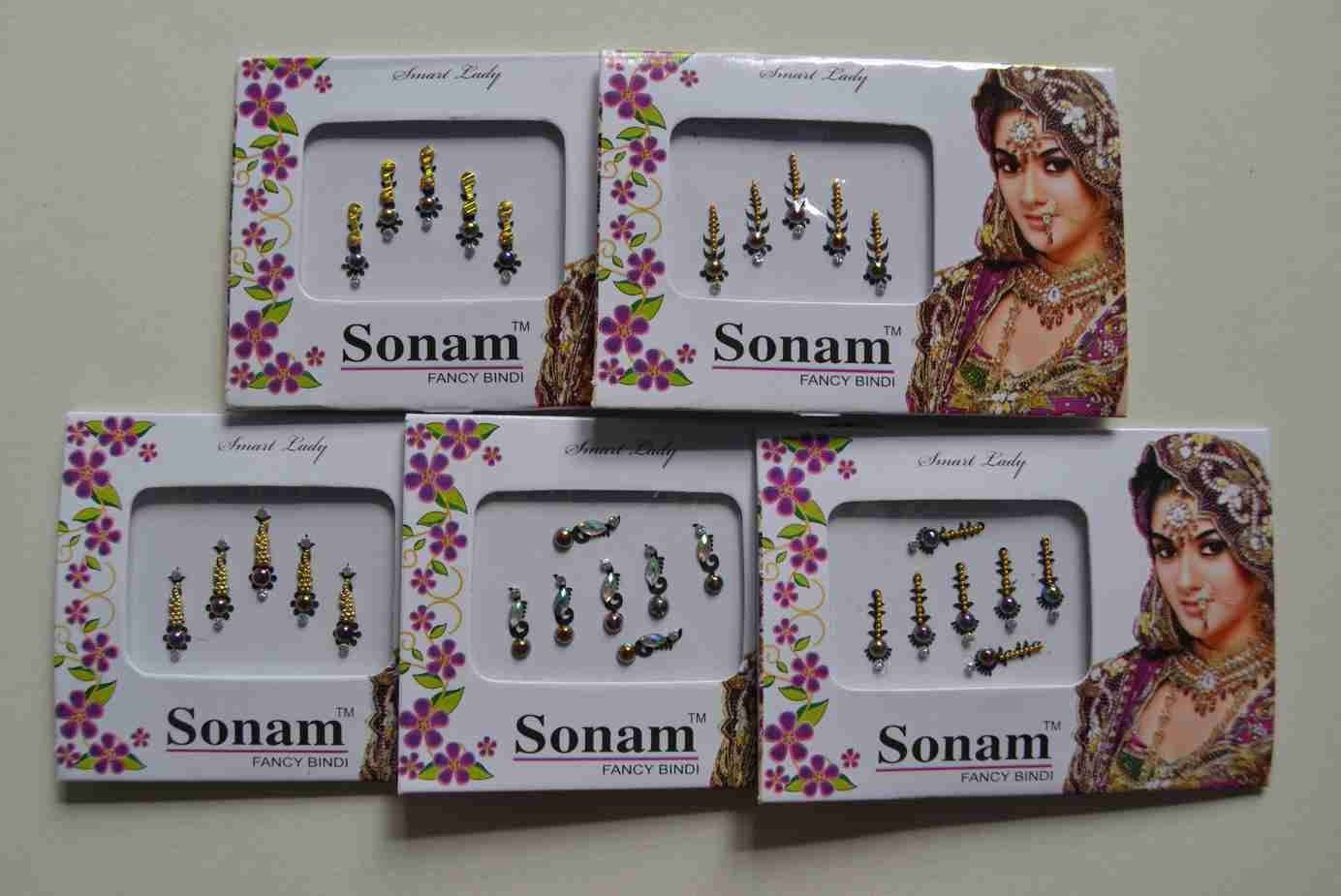 Bindi pack mixed colour style self stick festival party rave India Bridal