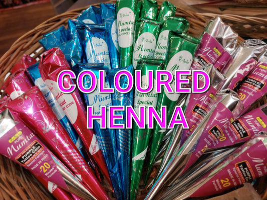 Henna Cone MIXED COLOURS 100% Natural