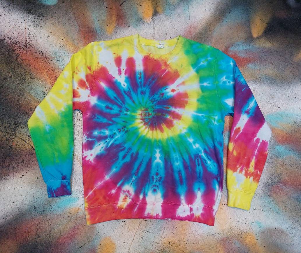 Tie Dye rainbow spiral sweatshirt hoodie UNISEX XS-5XL