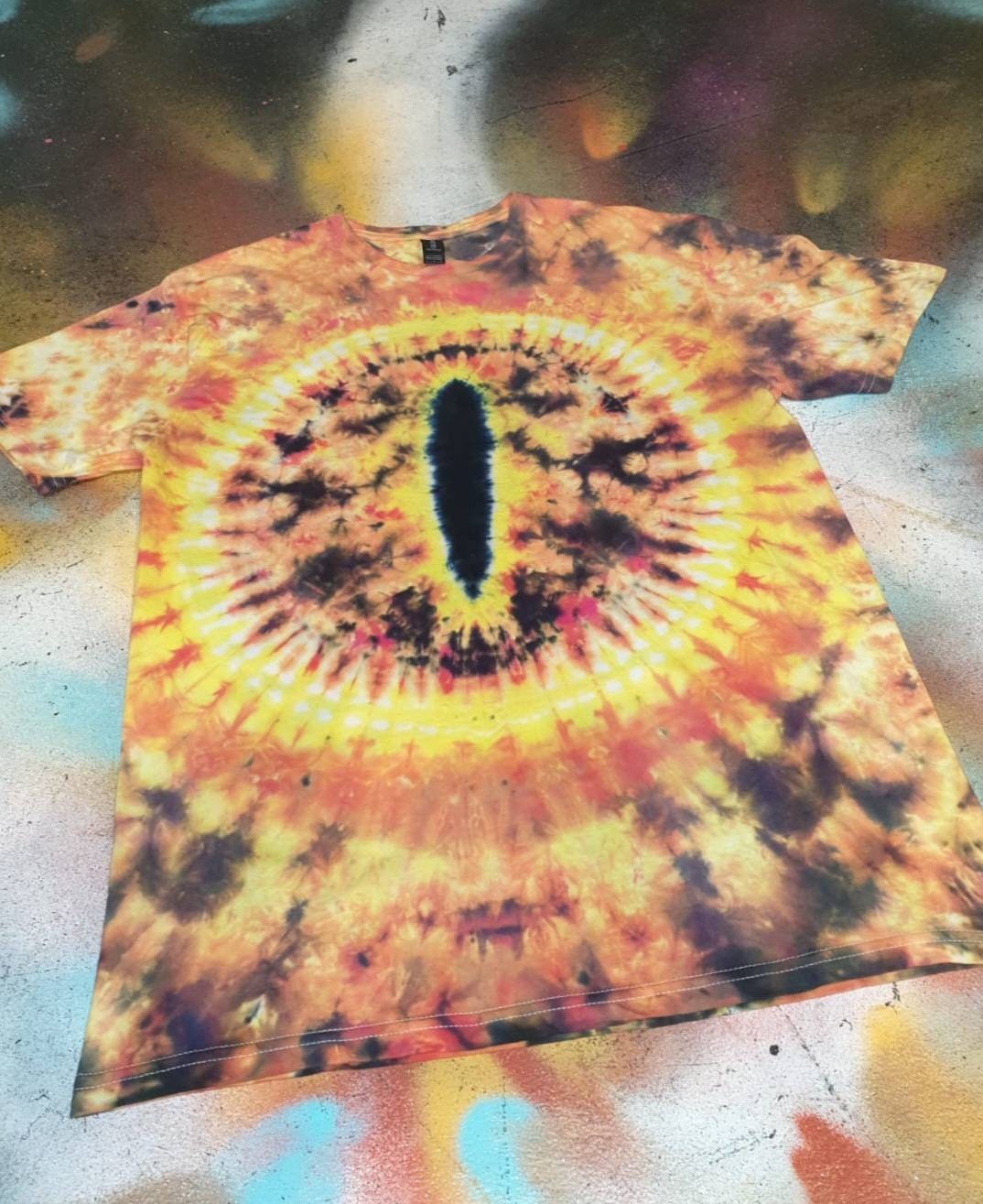 Lord of the Rings inspired tie dye Eye of Sauron T Shirt