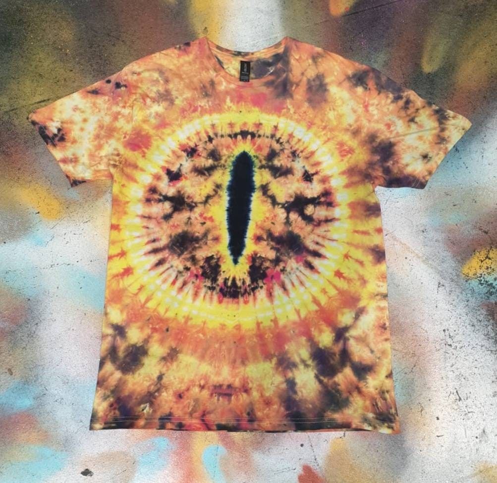 Lord of the Rings inspired tie dye Eye of Sauron T Shirt