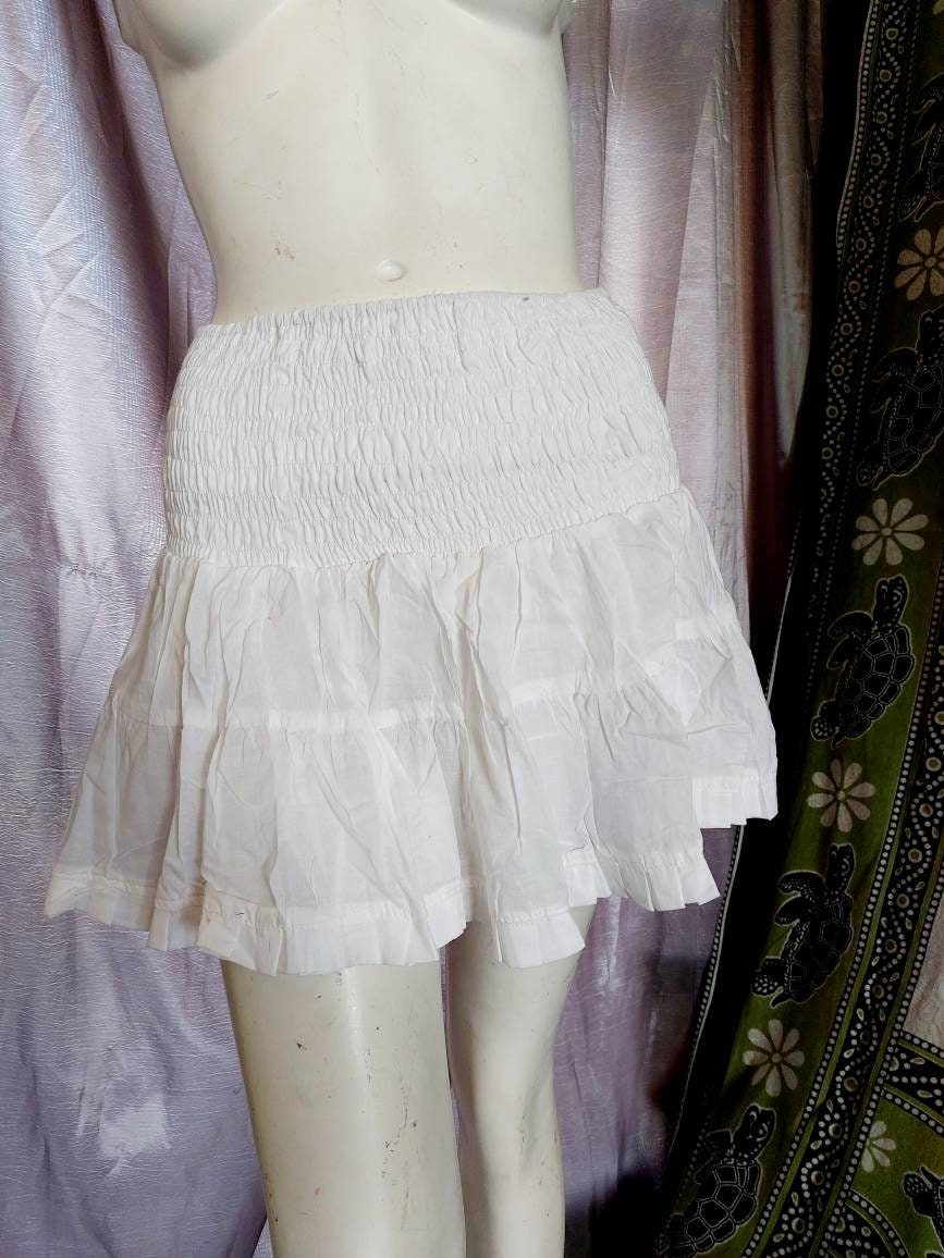 Cotton frills spring summer holiday mini rara hippy festival skirt