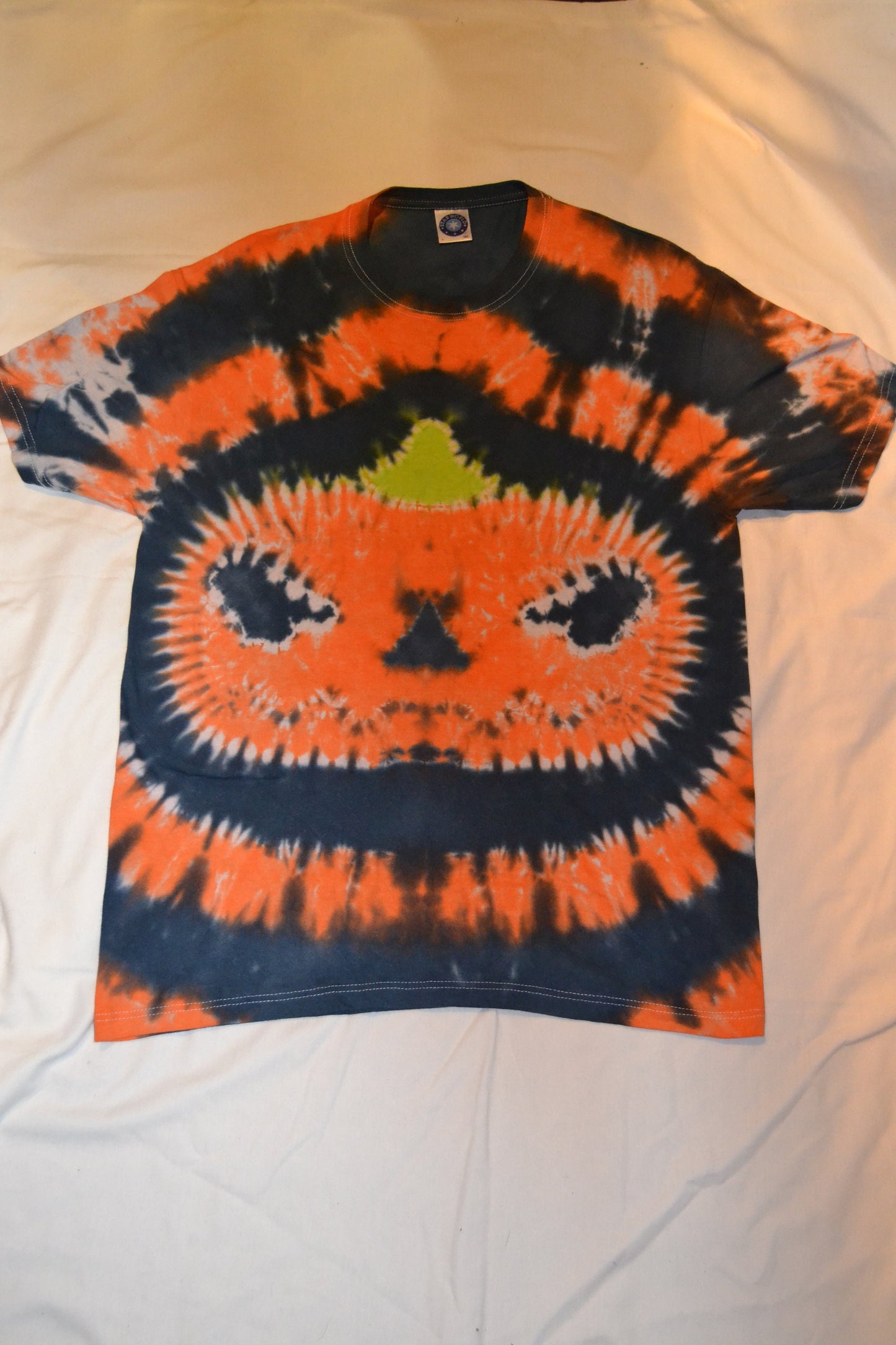 Tie Dye PUMPKIN Halloween horror goth tie dye T shirt unisex all sizes S-5XL