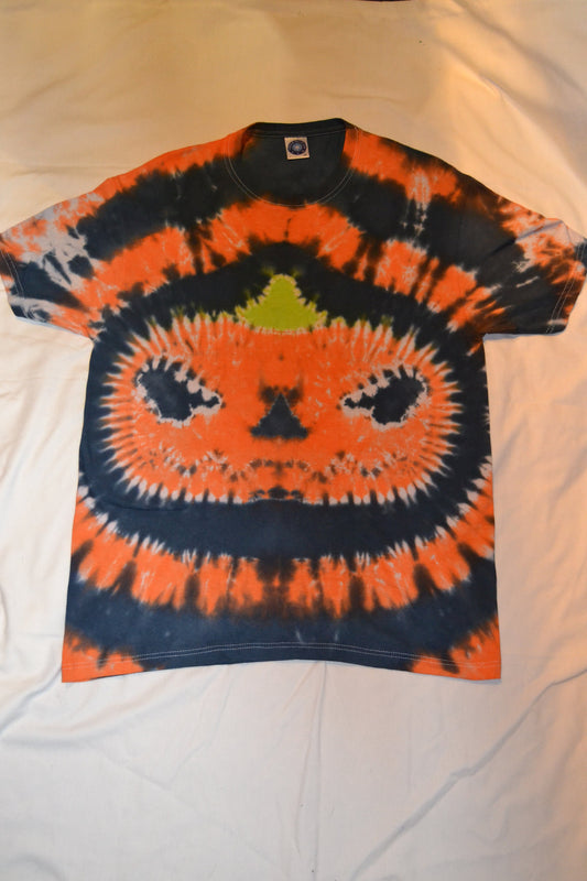 Tie Dye PUMPKIN Halloween horror goth tie dye T shirt unisex all sizes S-5XL