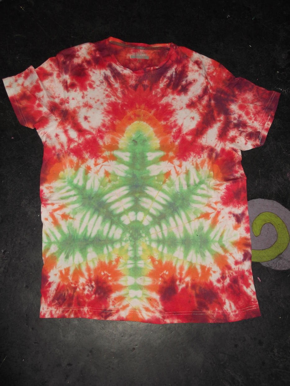 Tie Dye rasta ganja cannabis weed leaf tie dye festival T shirt UNISEX S-5XL