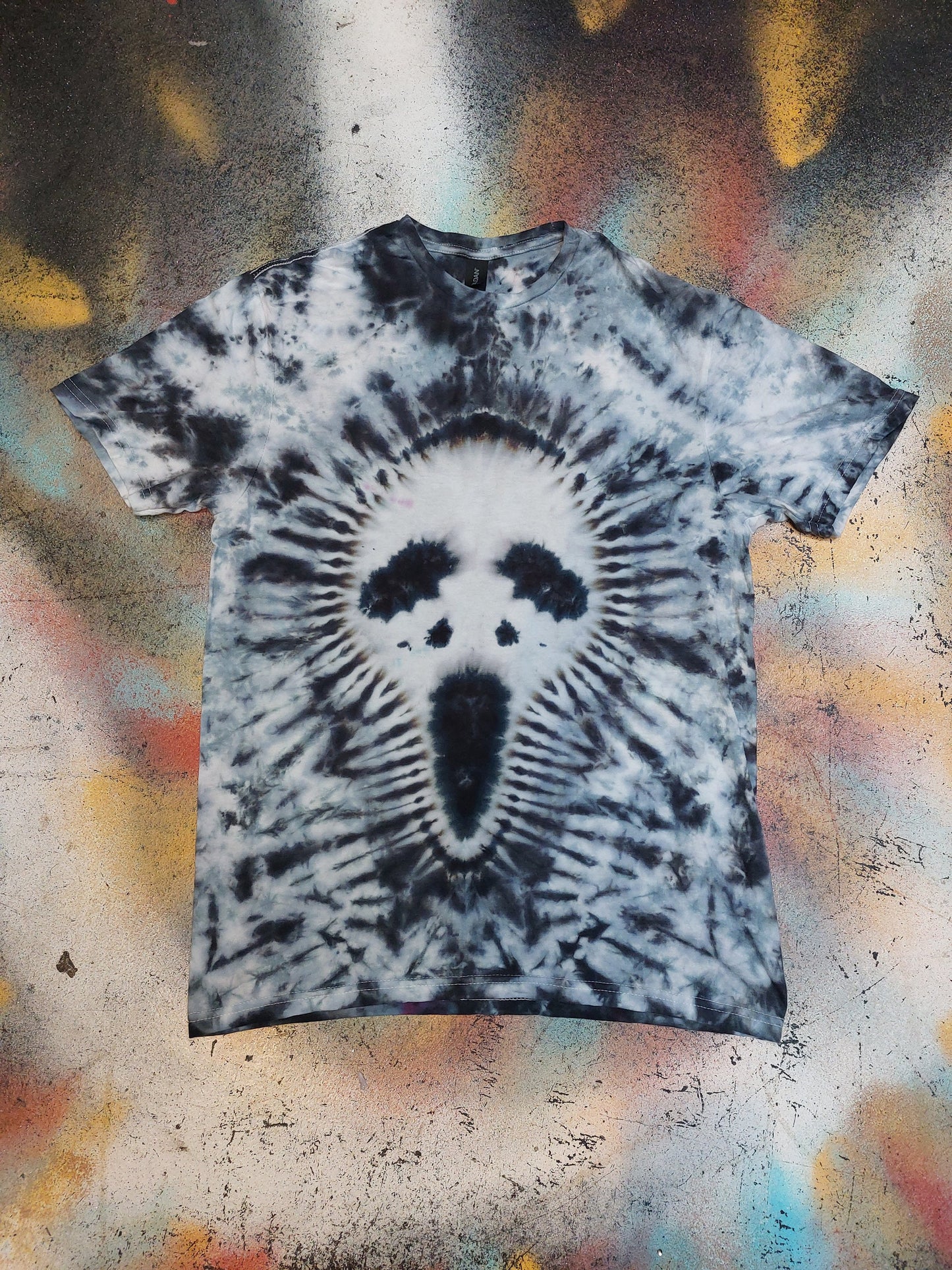 Tie Dye GHOST mask Scream goth Halloween Horror T shirt unisex S-5XL custom made