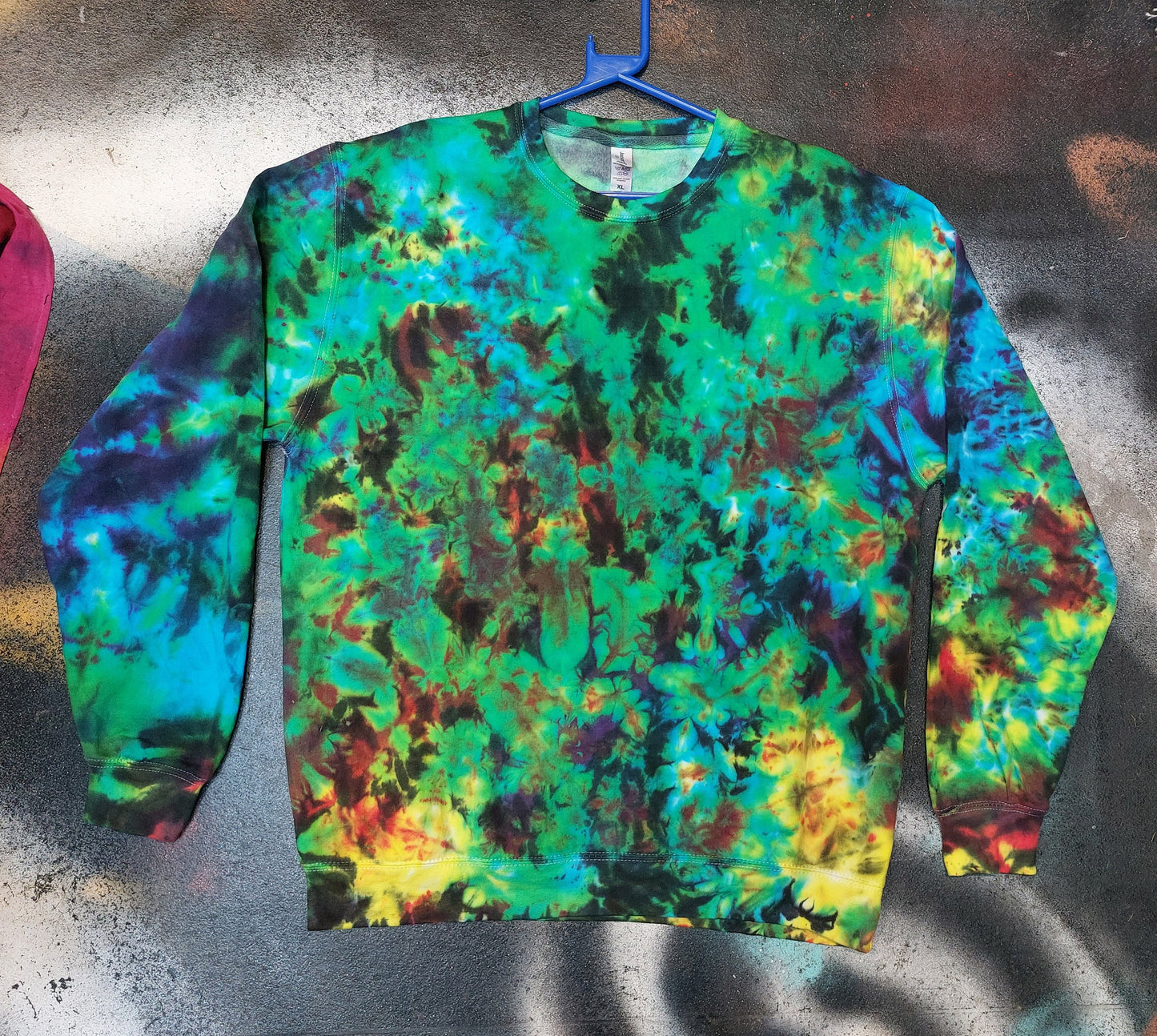 Tie Dye rainbow scrunch trippy hippy sweatshirt hoodie UNISEX XS-5XL