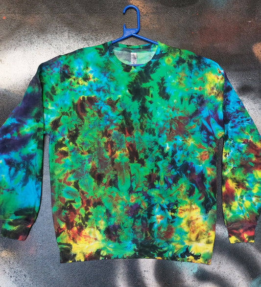 Tie Dye rainbow scrunch trippy hippy sweatshirt hoodie UNISEX XS-5XL