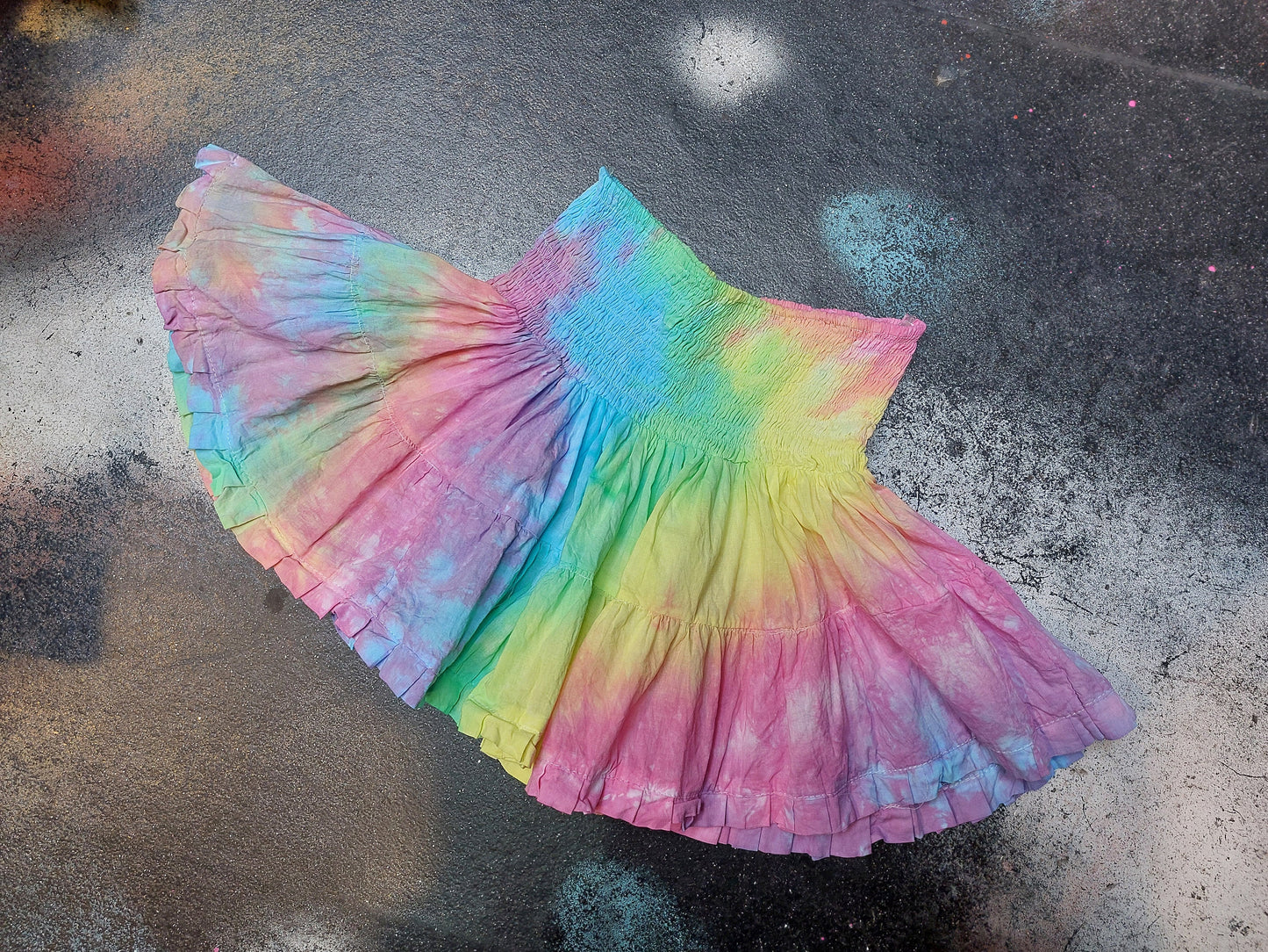 Tie Dye Mini Rara skirt MULTI COLOUR custom make your own FREESIZE