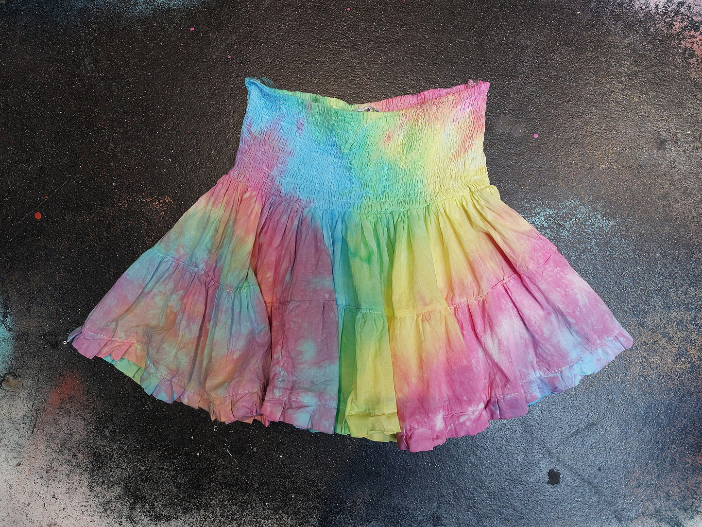 Tie Dye Mini Rara skirt MULTI COLOUR custom make your own FREESIZE