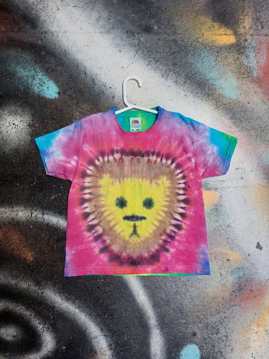 Festival Kid's rainbow LION Tie Dye T shirt Hippy Children's Age 1-13