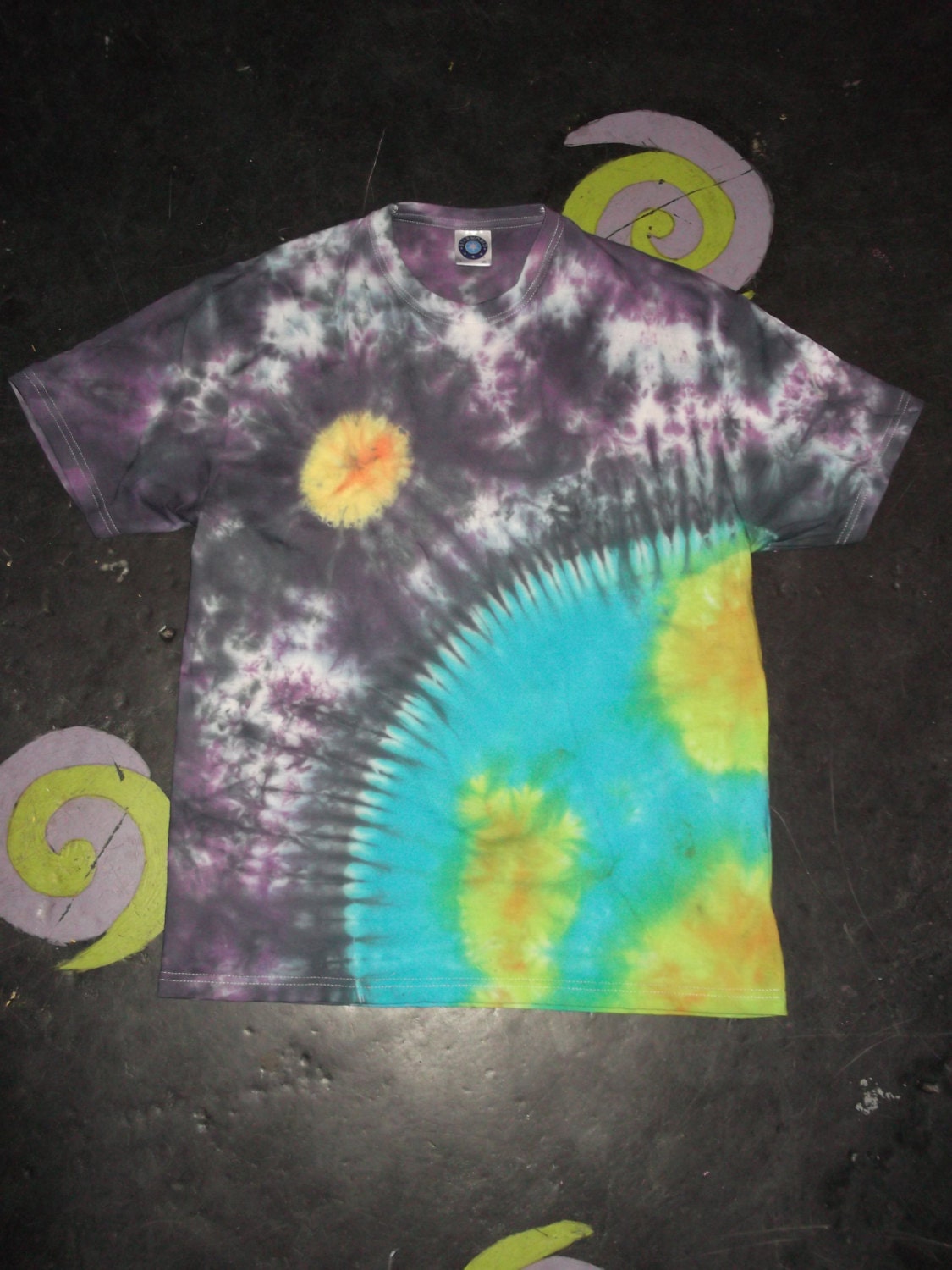 Earth from space Tie Dye T shirt UNISEX  S-5XL festival top [CUSTOM]