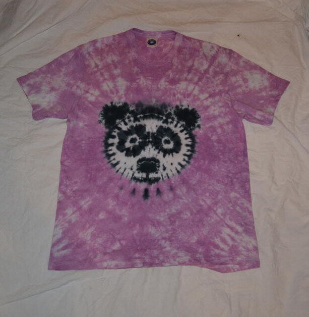 Tie Dye PANDA face tie dye animal T shirt UNISEX S-5XL