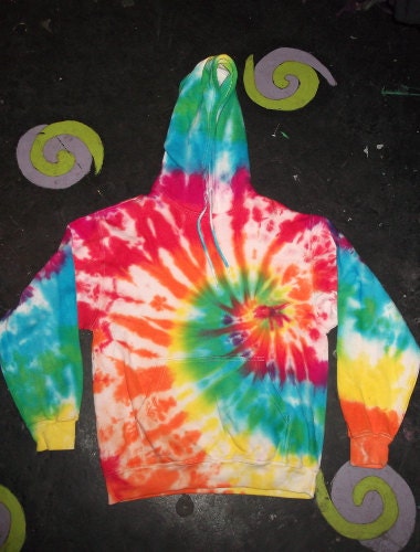 Tie Dye rainbow spiral hoodie UNISEX XS-5XL