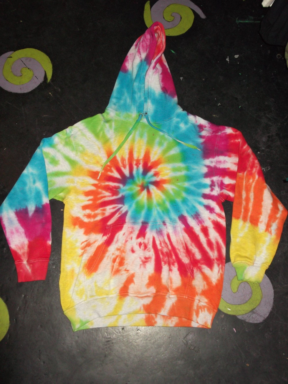 Tie Dye rainbow spiral hoodie UNISEX XS-5XL