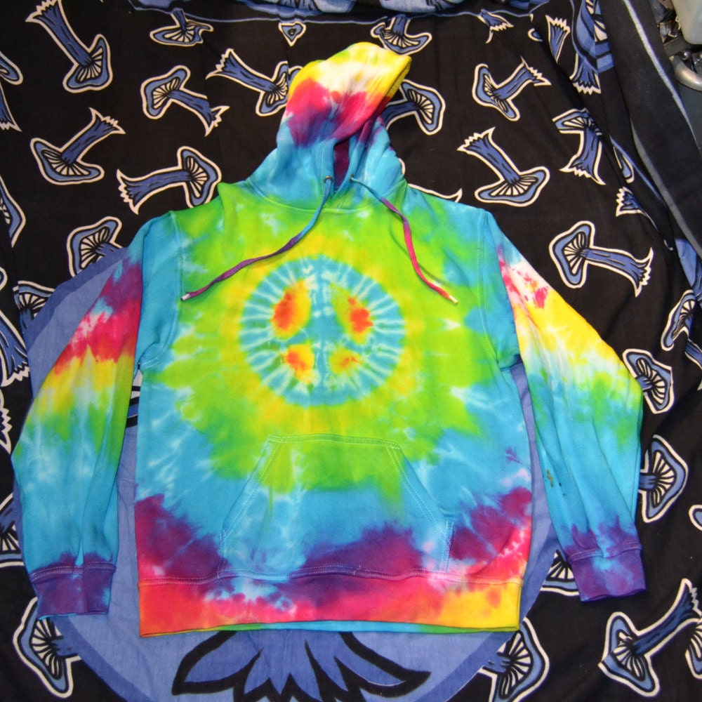 Tie Dye peace sign CND hoodie UNISEX XS-5XL