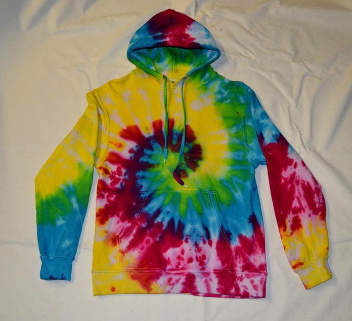 Tie Dye spiral hoodie, various colours UNISEX XS-5XL