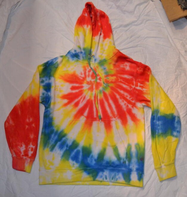 Tie Dye spiral hoodie, various colours UNISEX XS-5XL