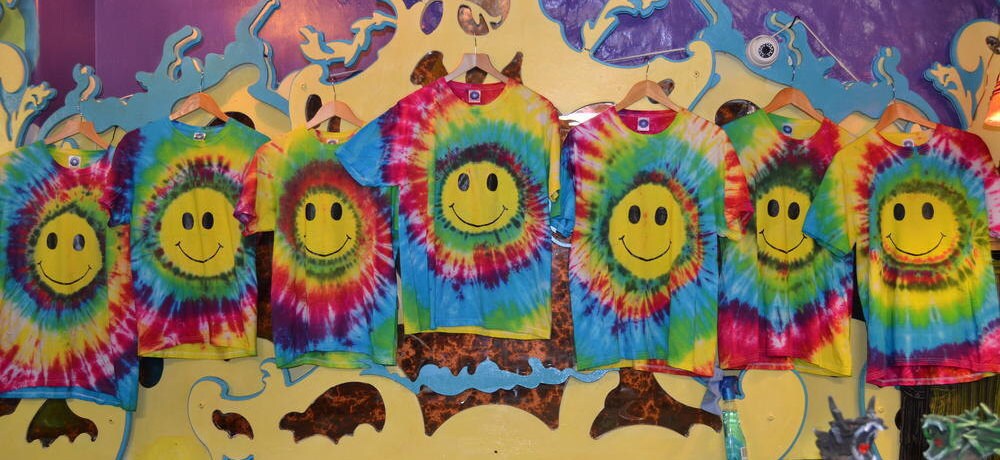 Tie Dye SMILEY face rave T shirt UNISEX S-5XL