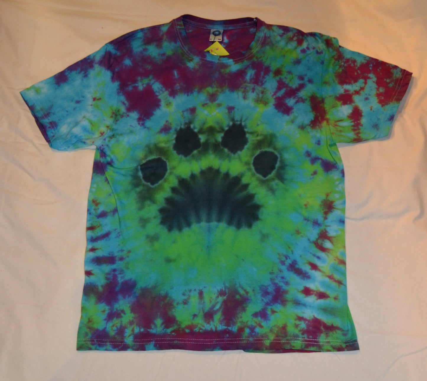 Tie Dye PAW print animal T shirt UNISEX S-5XL