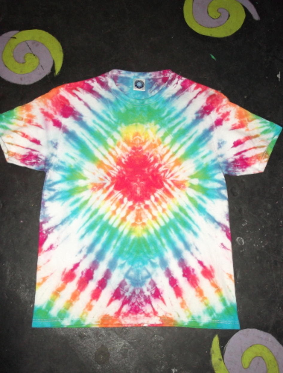 Aztec diamond Rainbow Tie Dye T shirt UNISEX ALL SIZES S-5XL