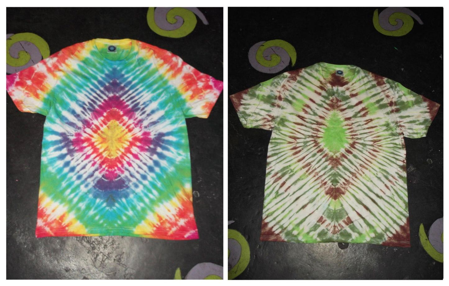 Aztec diamond Rainbow Tie Dye T shirt UNISEX ALL SIZES S-5XL