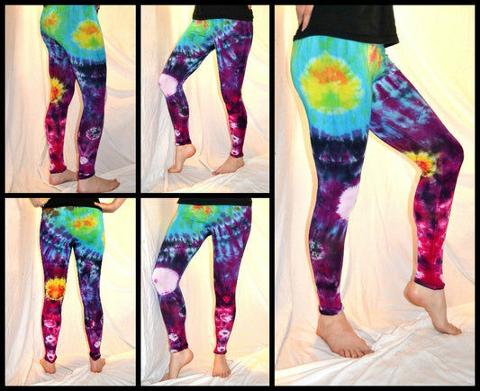 Tie Dye Psychedelic Handmade Leggings GALAXY custom design FREESIZE