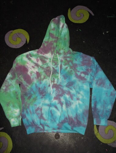 Tie Dye rainbow scrunch hoodie UNISEX XS-5XL