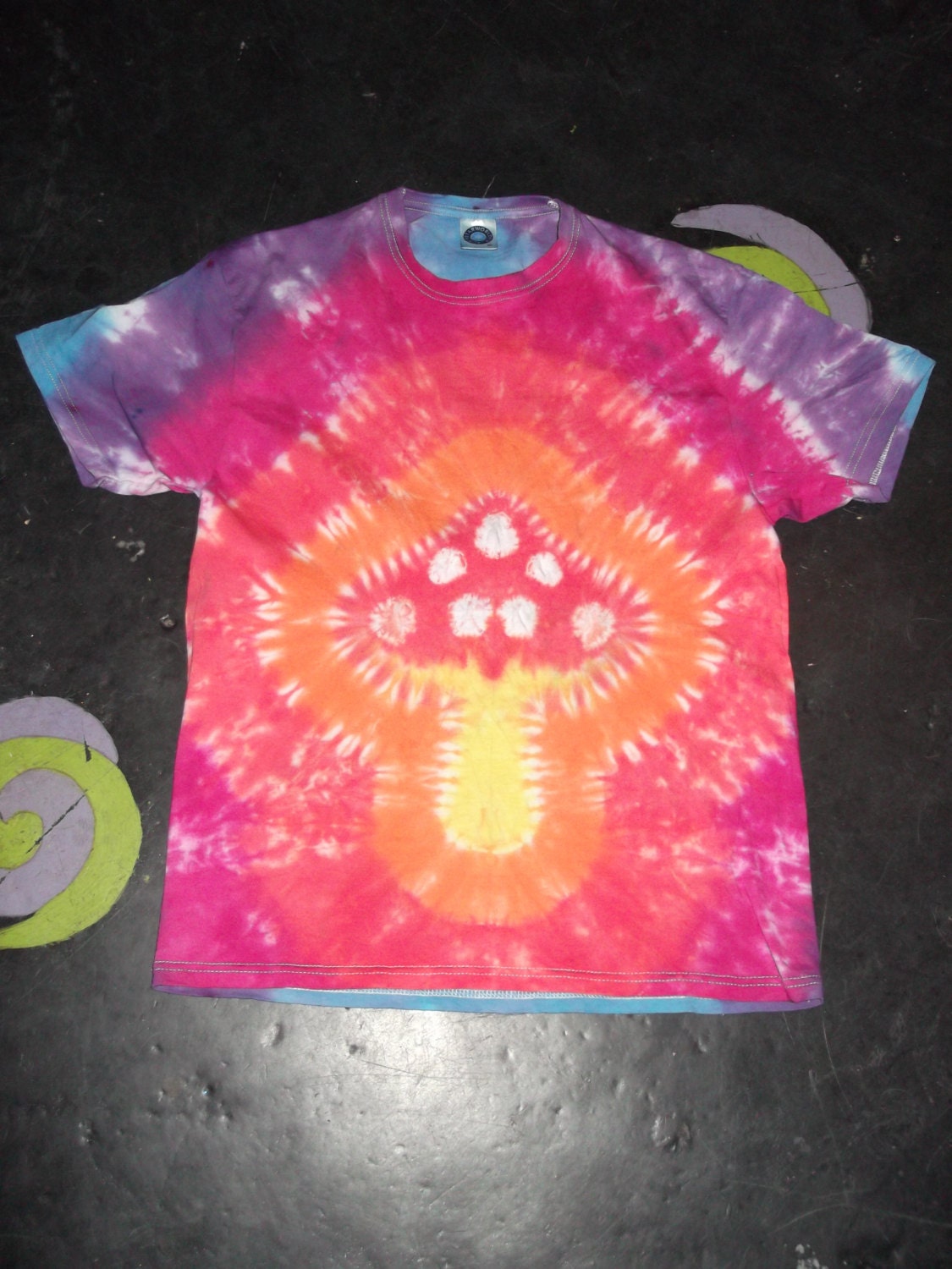 Tie Dye unique fairy magic mushroom T shirt UNISEX S-5XL