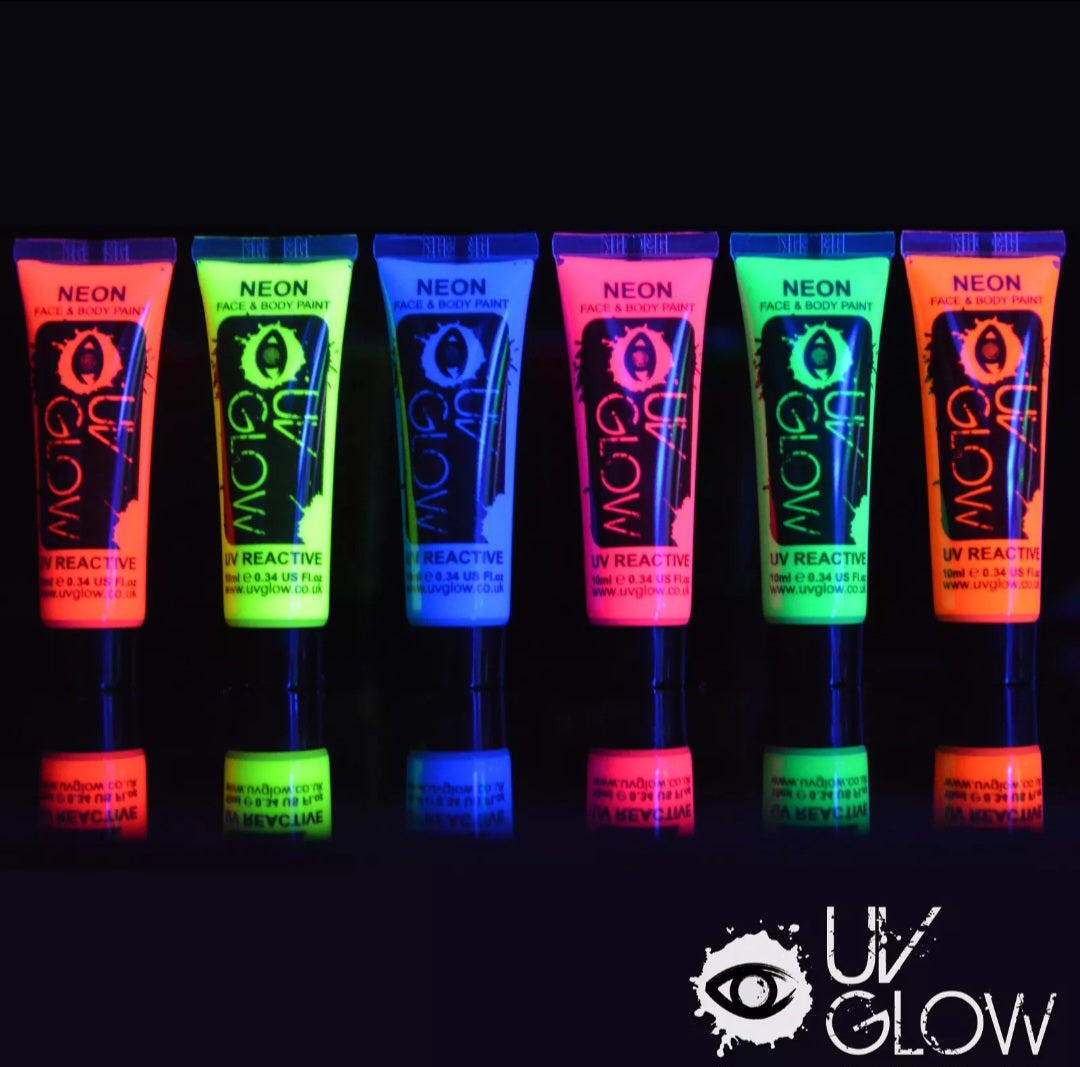 UV reactive Glow festival rave Body Paint 10ml