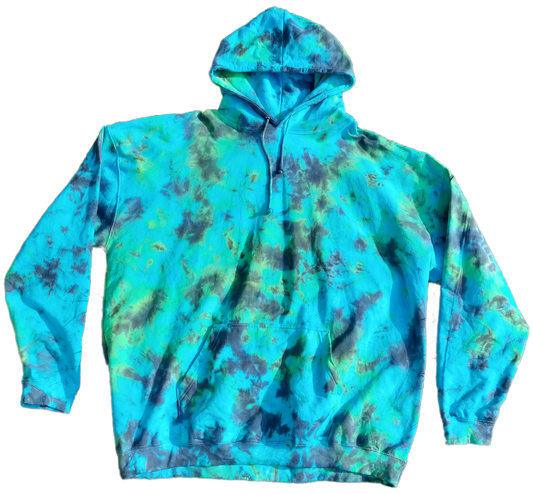 Tie Dye hoodie Blue ocean green UNISEX XS-5XL