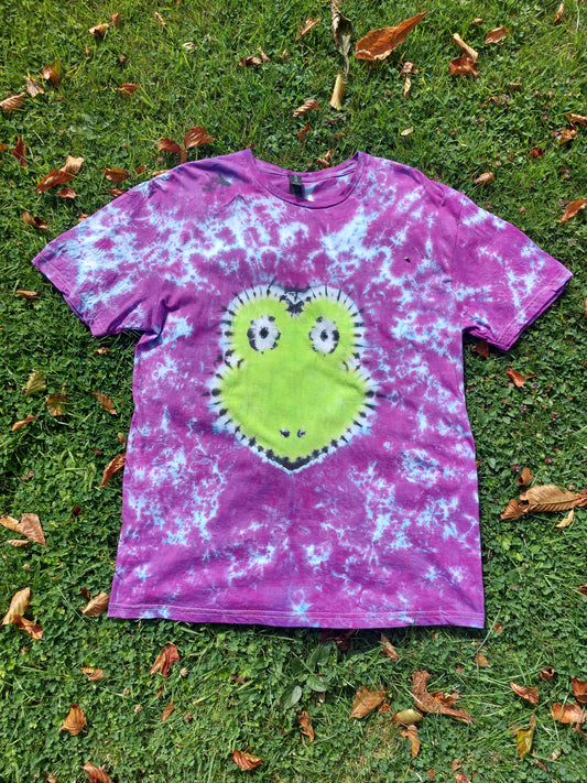 Tie Dye FROG face tie dye animal T shirt unisex S-5XL