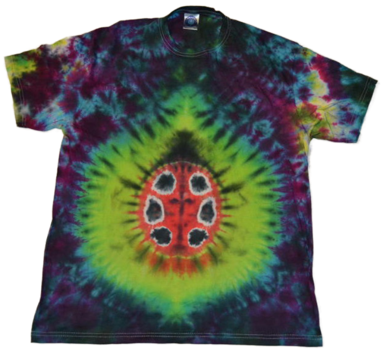Ladybird on leaf Tie Dye T shirt UNISEX S-5XL