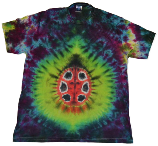Ladybird on leaf Tie Dye T shirt UNISEX S-5XL