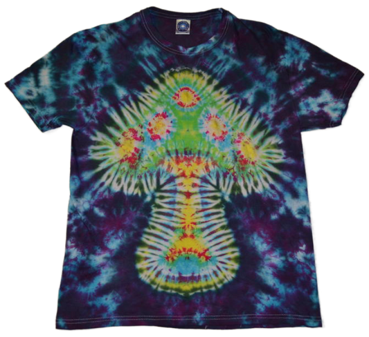 Tie Dye unique magic mushroom special dark blue T shirt UNISEX S-5XL