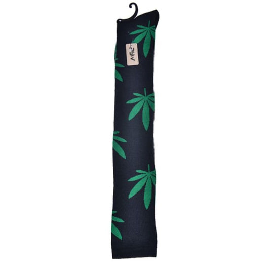 Weed Cannabis leaf Black and green Welly Socks